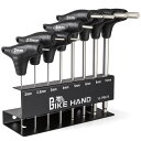 BIKE HAND 自転車 六角レンチセット ボールポイント ロングタイプ t型 高精度 高耐久性 2mm/ 2.5mm/ 3mm/ 4mm/ 5mm/ 6mm/ 8mm/ 10mm (YC-TPHB-10)