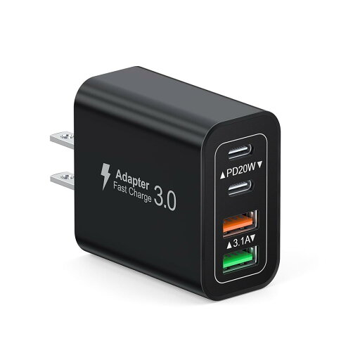 合計40W 急速充電器 USB コンセント Type-C 充電器 ACアダプター USBポート & USB Cポート PD 20W i Phone 充電器 アダプタ タイプc 充電器 USB 電源タップ i Phone iPad Android その他各種機器対応 (ブラック) 合計40W 急速充電器 USB コンセント Type-C 充電器 ACアダプター USBポート & USB Cポート PD 20W i Phone 充電器 アダプタ タイプc 充電器 USB 電源タップ i Phone iPad Android その他各種機器対応 (ブラック)