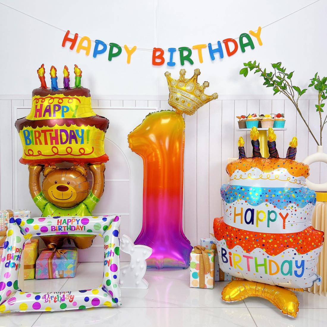 1歳 誕生日 飾り付け 女の子 男の子 大人 パーティーグッズ 一歳 誕生日バルーン バースデー 飾り 誕生日グッズ おしゃれ 写真撮影