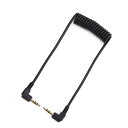 YFFSFDC 両端L型 3.5mm コイル型 ステレオミニプラグケーブル 30~50cm L字プラグ オス-オス オーディオケーブル(2)