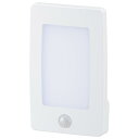 オーム(OHM) センサーライト LED 室内 フットライト 足元灯 コンセント AC LEDナイトライト 明暗・人感センサー 薄型 白色LED NIT-ALA6JL2-WN 06-1767 OHM(2)