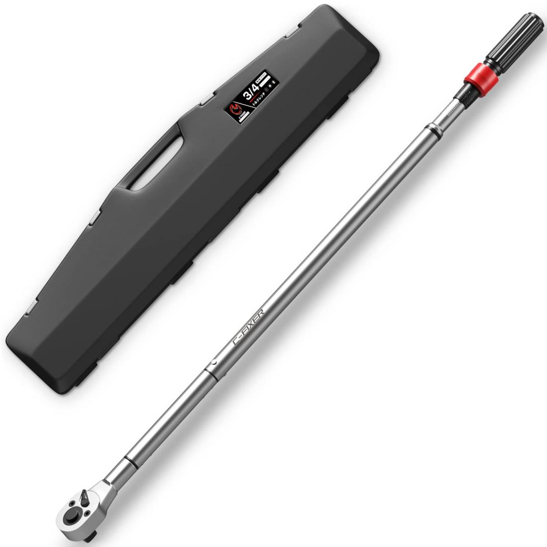 トルクレンチ プレセット型 タイヤ交換 車 バイク修理レンチ 差込角19mm(3/4インチ) 200-800N・m ソケットレンチ ケース付き