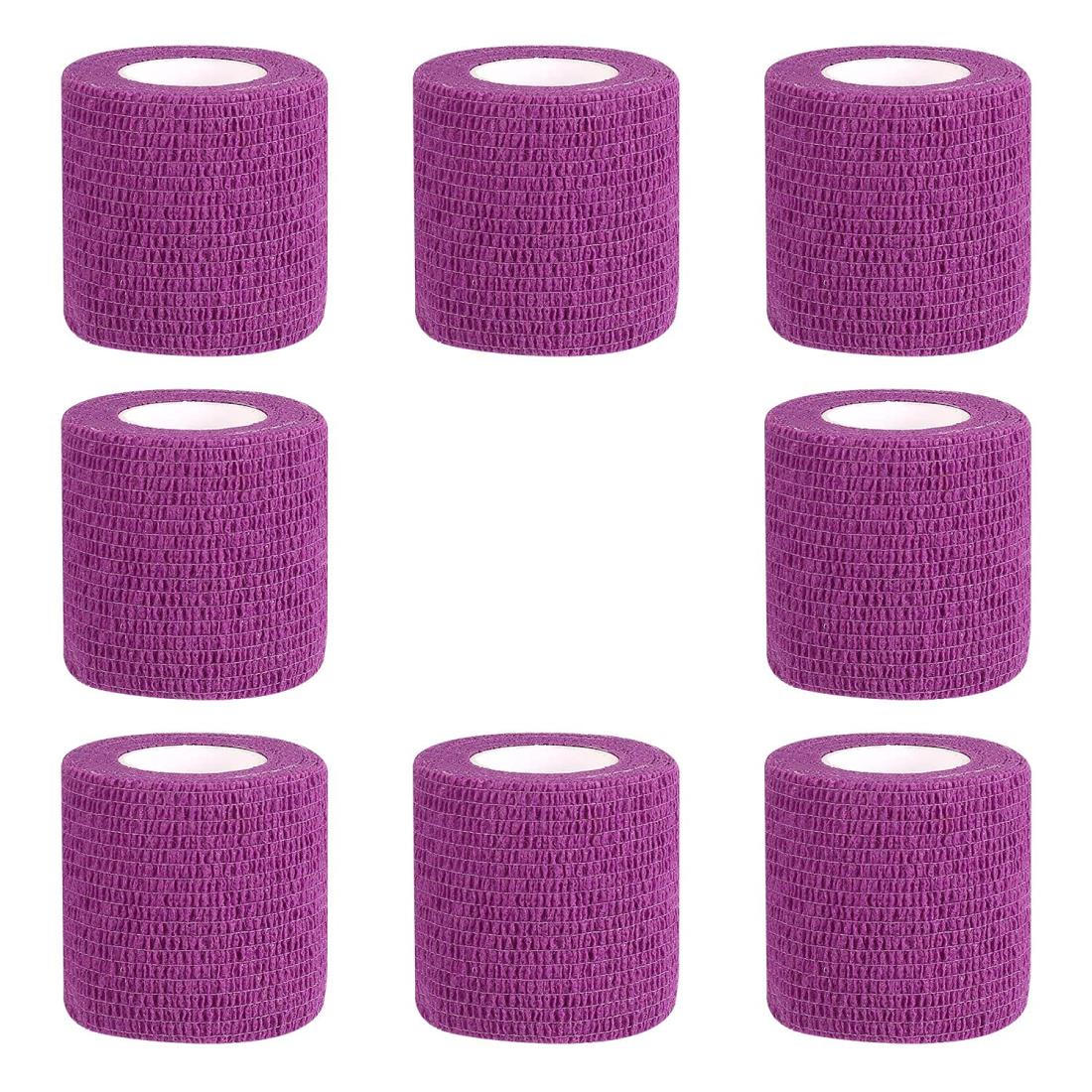 テーピング 自着性 不織布 エラスチックバンデージ 筋肉・関節サポート 弾性包帯 伸縮性 通気性 厚手タイプ 8卷