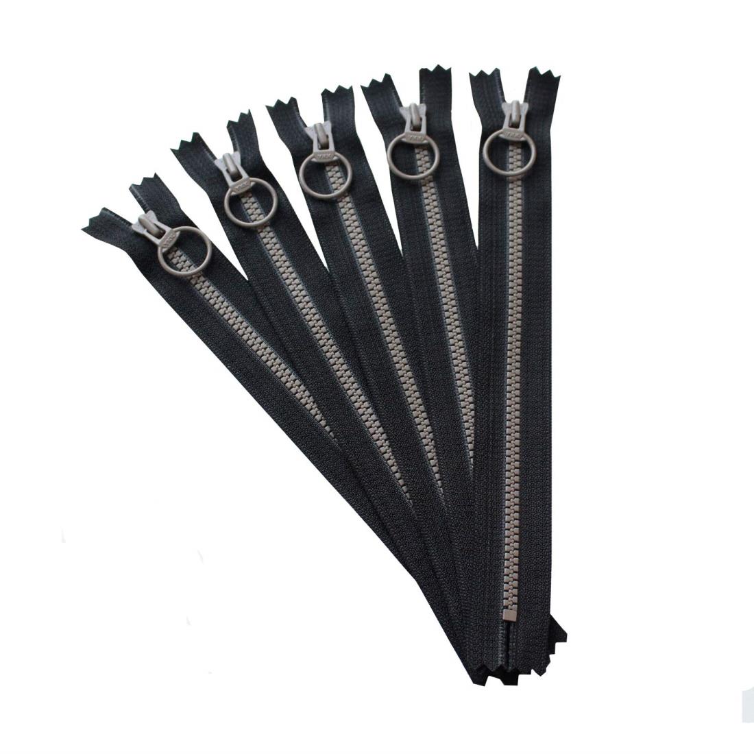Y.K.K コンビファスナー20cm 同色5本セット 黒 3VSC20-152