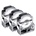 テプラテープ 18mm 白地黒文字 互換キングジム テプラPROテープ 18mm ss18kw テプラSR150 SR670 SR750対応 3個入り