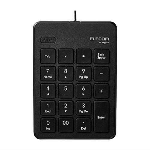エレコム テンキー 有線 パンタグラフ 薄型 ブラック TK-TCP018BK エレコム テンキー 有線 パンタグラフ 薄型 ブラック TK-TCP018BK