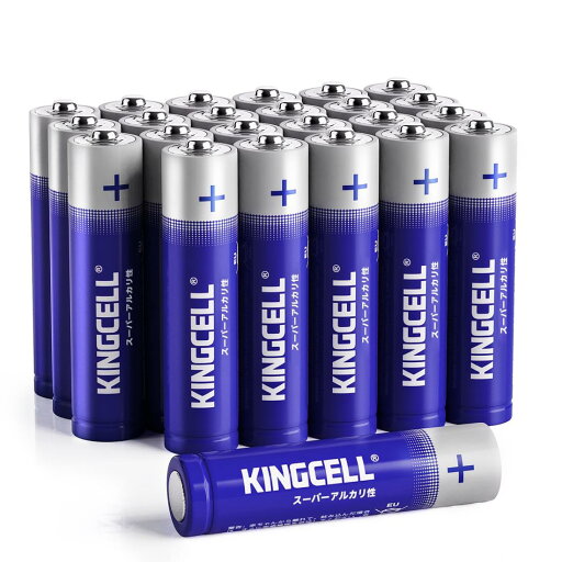 KINGCELL 乾電池 単4電池 24本パック、アルカリ単4電池、高パフォーマンスで長寿命の家電用単4電池 保存期間10年 KINGCELL 乾電池 単4電池 24本パック、アルカリ単4電池、高パフォーマンスで長寿命の家電用単4電池 保存期間10年