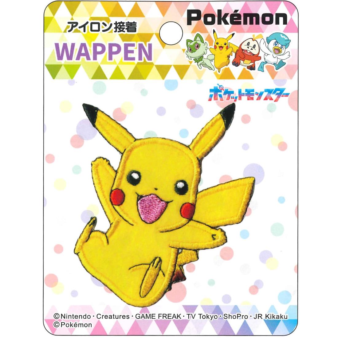 稲垣服飾 ポケットモンスター ポケモン ワッペン ピカチュウ アイロン 接着 PSW001