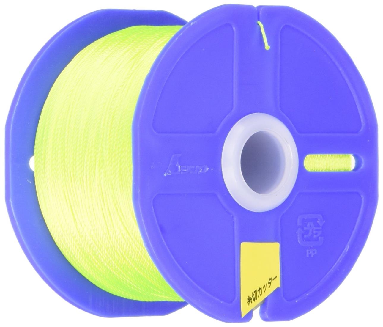シンワ測定(Shinwa Sokutei) ポリエステル水糸 リール巻 蛍光イエ ロー 細 0.5mm 500m 78477