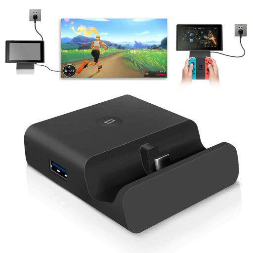 Switch ドック 充電スタンド TV出力 4K 1080解像度 最新システム対応 【HDMI変換/TVモード/テーブルモード】切り替え 30W高出力対応 ポータブル USBハブスタンド Type-C USB3.0 アダプター ジョイコン/プロコン接続 ブラック 30fps動画 放熱対策 コンパクト 持ち運び便利 Nin Switch ドック 充電スタンド TV出力 4K 1080解像度 最新システム対応 【HDMI変換/TVモード/テーブルモード】切り替え 30W高出力対応 ポータブル USBハブスタンド Type-C USB3.0 アダプター ジョイコン/プロコン接続 ブラック 30fps動画 放熱対策 コンパクト 持ち運び便利 Nin