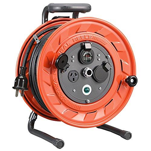 ハタヤ (HATAYA) コードリール 屋内用 200V型 コード50m 太さ2.0㎟ 標準型 温度センサー内蔵 (電線溶解..