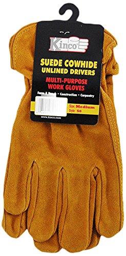 Kinco Gloves Unlined Split Cowhide Leather Driver 50L