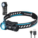TrustFire MC12 ヘッドライト 充電式 LED懐中電灯 両用 強力 高輝度 1000ルーメン 4段階切替 磁気充電 IPX8防水 フラッシュライト、 XP-L HI LED搭載 マグネット式充電ケーブル 電池 ヘッドストラップ付き ヘッドライト 取り外し可能 キャンプ・ハイキング・釣り…
