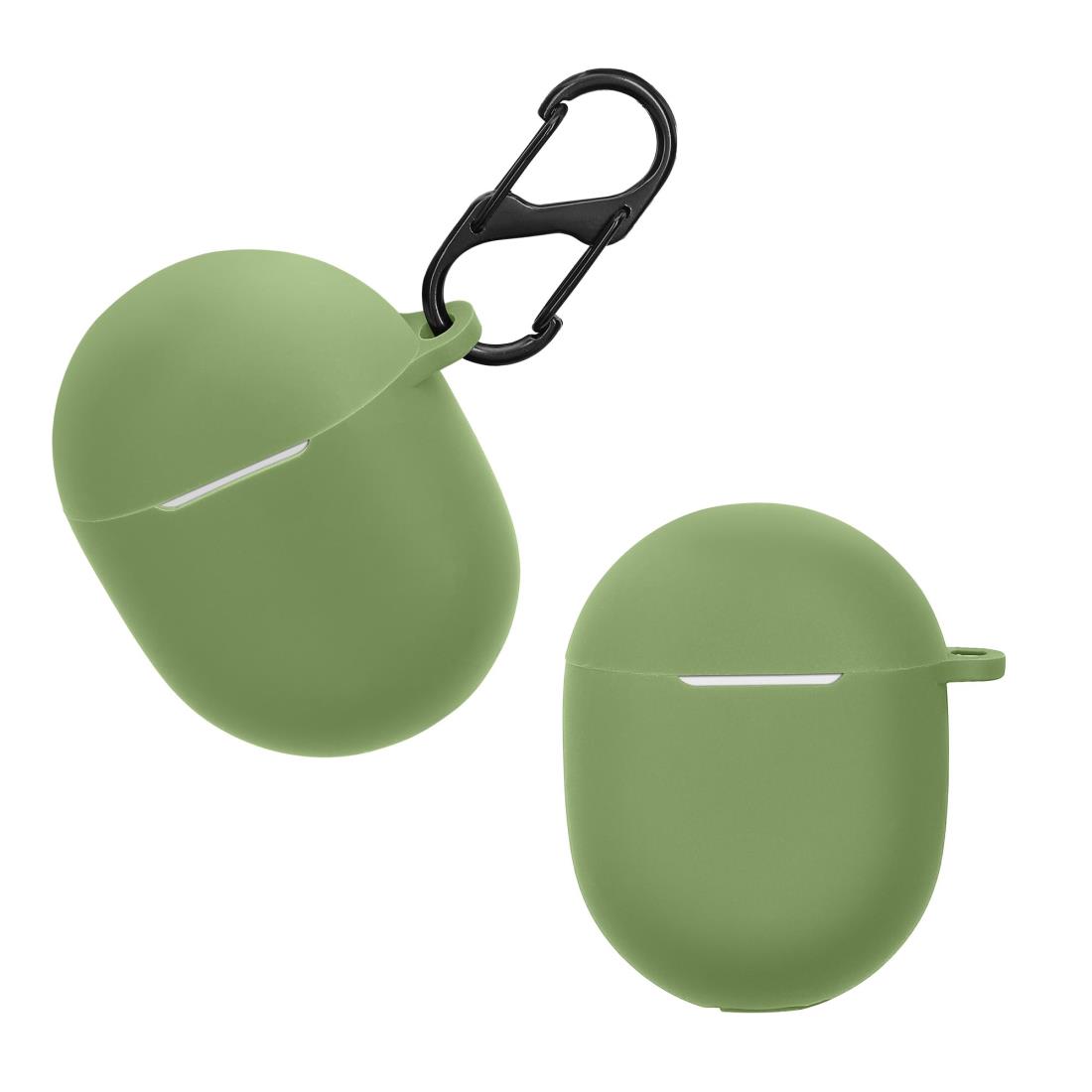 kwmobile イヤホンケース Google Pixel Buds A Series対応 ケース - ワイヤレスイヤホン シリコン 落下防止 パステルグリーン