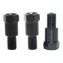 DGYACHOR バイクミラー用 正ネジアダプター 高さ調整スペーサー 正10mm正/逆10mm 3個入り 正ネジ*2 逆ネジ*1 ブラック
