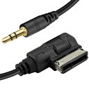 Xiatiaosann AMI MDI MMI AUXケーブル オーディオミュージックインターフェースアダプター用 3.5mmジャック フォルクスワーゲン用 アウディA3/A4/A5/A6/A8/Q5/Q7/R8/TTメディアインソケット用(2)