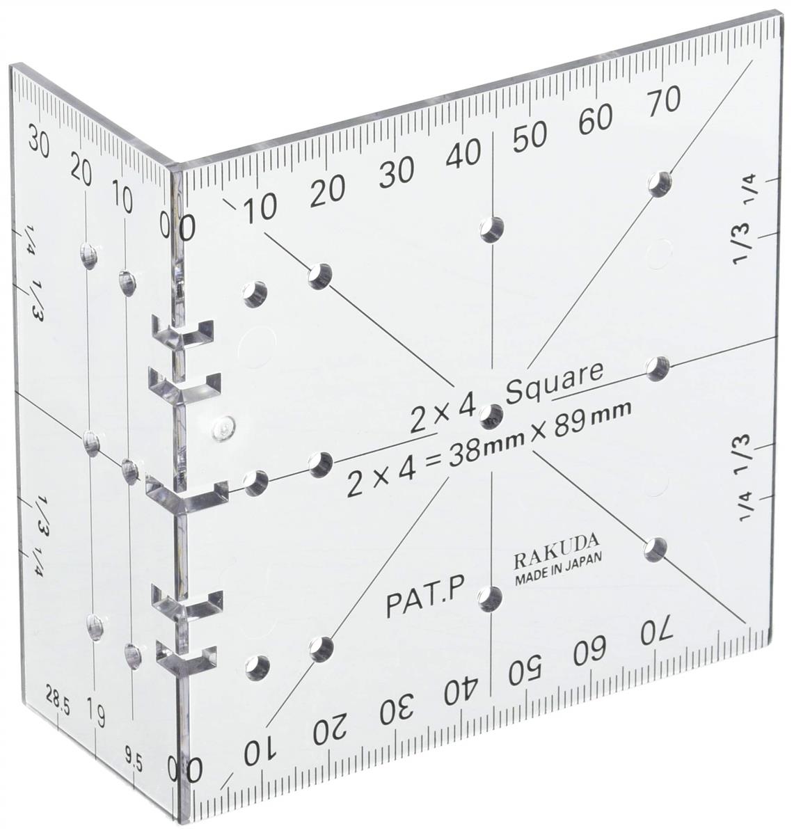 清水製作所 ラクダ ツーバイフォー定規 ポリカーボネート (PC)