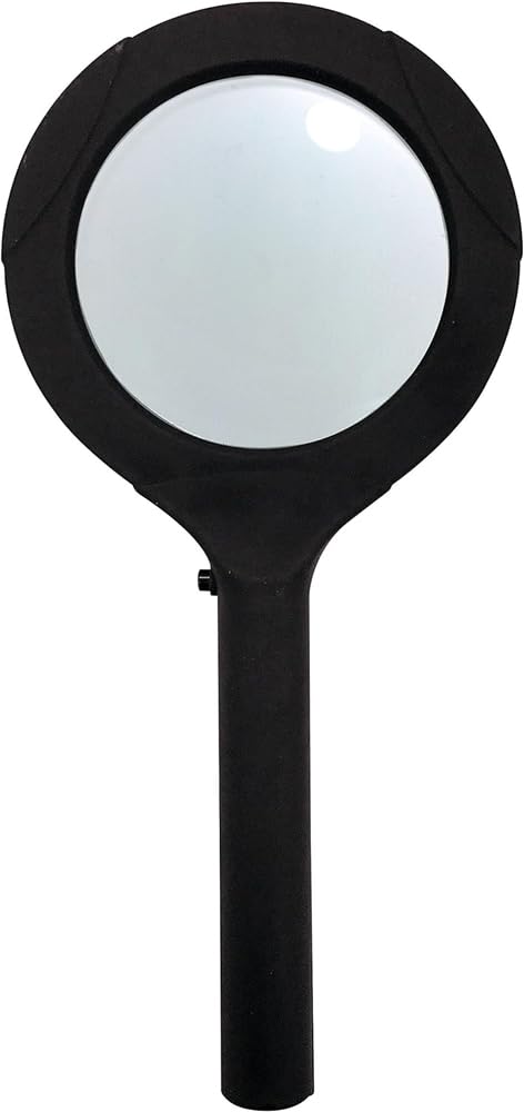 トレードワン(TRADE ONE) ハンドルーペ 拡大率3倍 COBライト付き 虫眼鏡 読書 新聞 老眼 携帯 10484