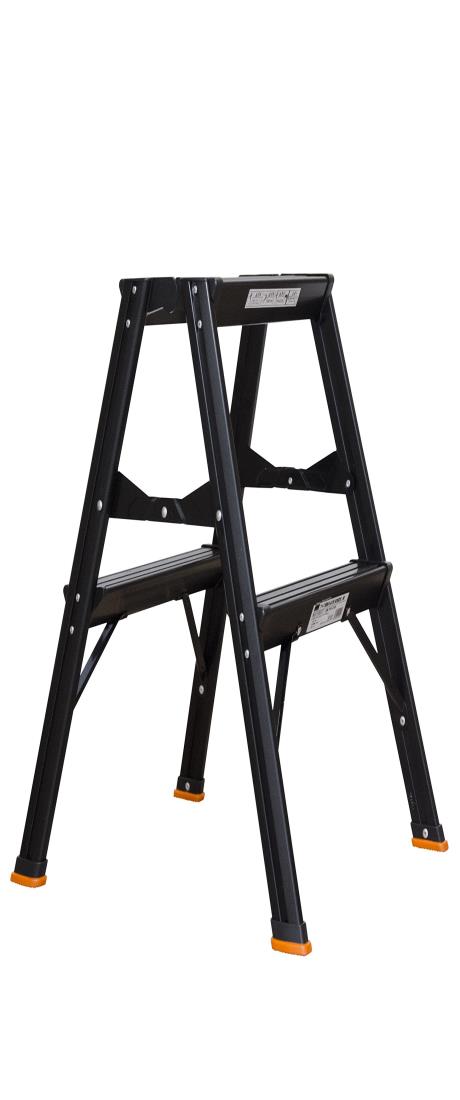 TRUSCO(トラスコ) アルミ製踏台 2段 高強度型 黒 TSAF-2-BK