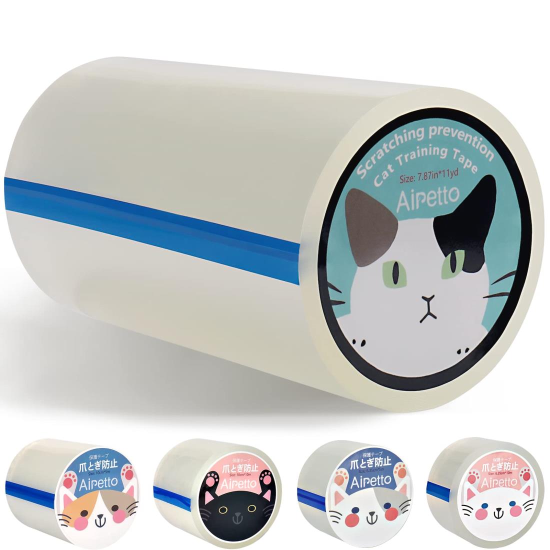 爪研ぎ防止 猫 爪とぎ防止シート 訓練用 爪研ぎ防止テープ 20cm*10m 噛み キズ 汚れ防止 ツメ 傷 養生..