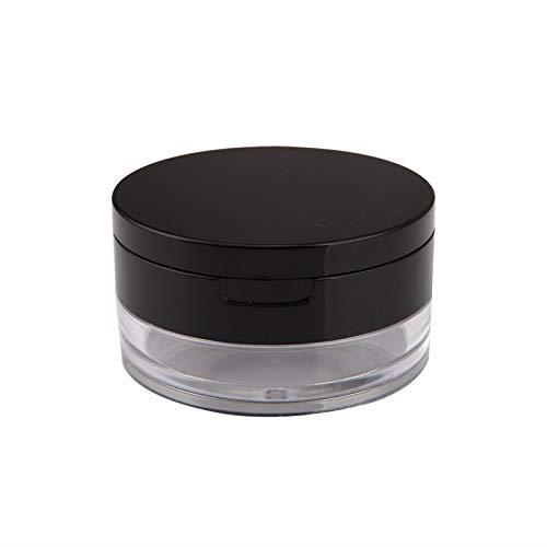 鏡付きクリアルースパウダーケース メイク用パフボクス 旅行携帯用パウダー容器 手作りコスメ詰替え容..
