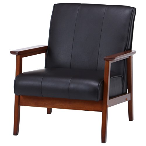 不二貿易 ソファ 1人掛け ソファー 一人掛け 肘付き 幅65×奥行72×高さ69cm ダークブラウン PU 合皮 天..