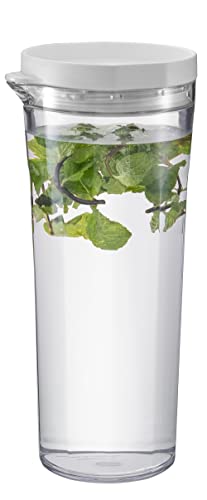 HARIO(ハリオ) フリーザーポット JUSIO 実用容量1100ml ホワイト トライタン 割れにくい 熱湯・食洗器OK 冷水筒 日 送料無料