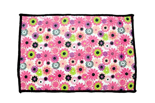 創和 水切りマット キッチン 食器 速乾 吸水 ピンク 約縦30×横40cm フルール 送料無料