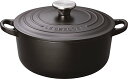 ル・クルーゼ(Le Creuset) 鋳物 ホーロー 鍋 ココット・ロンド 18 cm マットブラック ガス IH オーブン 対応 【日 送料無料