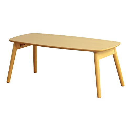 岩附 ローテーブル 折りたたみ 木製 オーク 子供 キッズ 北欧 幅90×奥行40×高さ35cm ナチュラル IW-408..