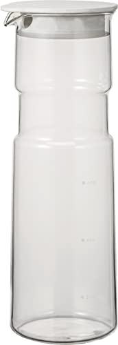 HARIO(ハリオ) 冷水筒 耐熱ガラス製 フリー ポット・ホールド 1000ml ホワイト 日本製 麦茶 ボトル お茶 冷蔵庫 6FP 送料無料