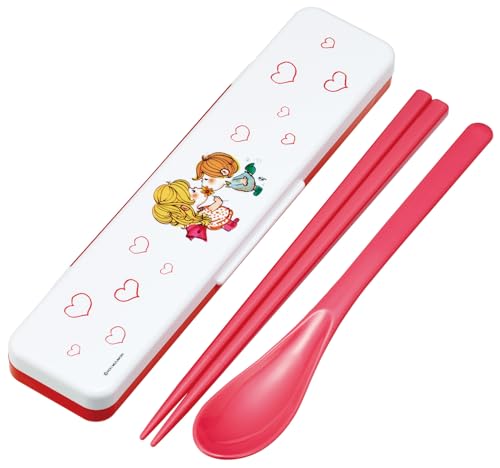 スケーター(Skater) 箸 スプーン コンビセット 18cm 抗菌加工 お弁当 大人用 シリコンクッション付きで音がならない 日本製 送料無料