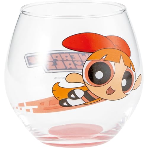 「 パワーパフガールズ 」 まんまる ジュースグラス コップ ブロッサム 約径9×9cm 330ml 食器 雑貨 パワパフ グッズ 誕生 送料無料