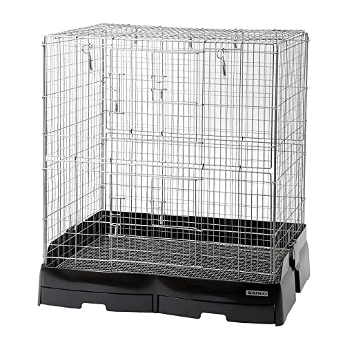 無し/81L x 51W x 84H cm/979・パッケージ個数:1・本体サイズ (幅X奥行X高さ) :83.5×20.5×51cm・本体重量 :10000g・原産国:中国商品紹介 外漏れしない引き出し式。約800mmのワイドタイプ! トレイ左右分割でお掃除も楽々行えます。背の高いハイタイプ 使用方法 イージーホーム80、ワイドな高さのある仕様で、チンチラからデグーなど上下運動を好むペットに対応したワイド＆ハイタイプで広々快適です。 ご注意（免責）＞必ずお読みください 本品は、外装箱に納品書を貼り付けて発送します。※取り寄せ商品の為、発送には7~10日ほどお時間を頂いております。何卒、ご理解ください。※表記のワイヤーピッチは目安です。部位によって異なります。※商品はロットによって予告なく変更される場合があります。