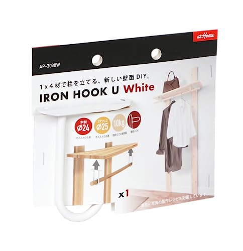 アイワ金属 アイアンフックU ホワイト 1個入 AP-3030W 送料無料