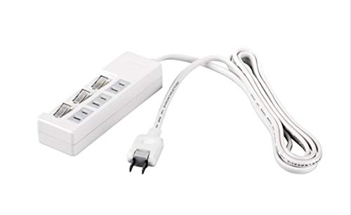バッファロー BUFFALO 2ピン電源タップ 3個口 個別スイッチ 2m ホワイト BSTAPSW2320WH 送料無料