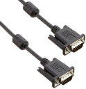 バッファロー BUFFALO ディスプレイケーブル 極細 D-Sub15:D-Sub15 コア付 黒 1.0m BSDCV10BK 送料無料