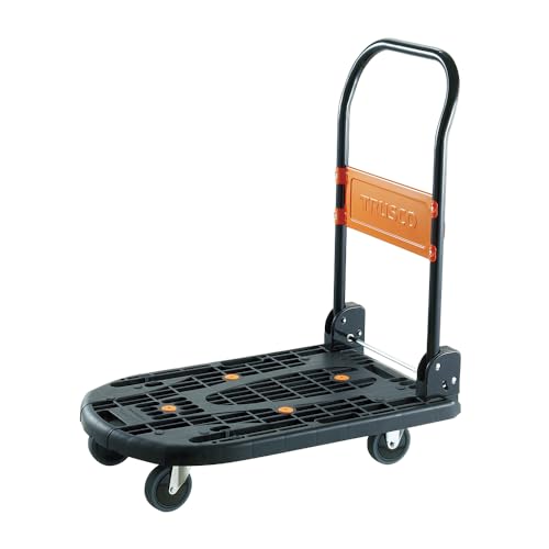 トラスコ中山(TRUSCO) カルティオ 折畳 780×490 黒 MPK-720-BK 台車 折り ...