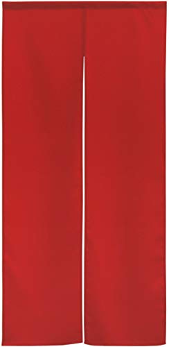 のれん 防炎 無地 全14色 サイズ 間仕切り 半間のれん 防炎プレーン 幅75×丈150cm (レッド 11706) 送料無料