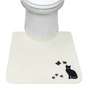 サンコー ずれない トイレマット 床汚れ防止 消臭 猫 ネコ 55×60cm おくだけ吸着 日本製 KV-07 送料無料