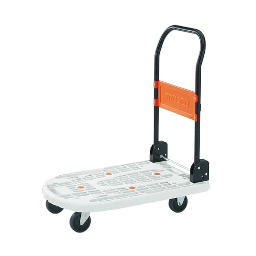 TRUSCO(トラスコ) カルティオ 折畳 780×490 白 MPK-720-W 台車 折りたたみ ...