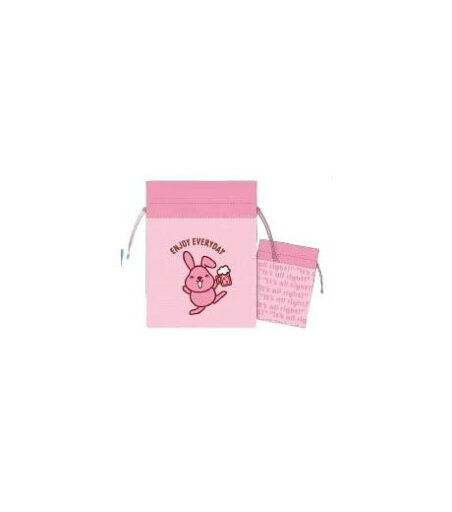 ラッピー 豆巾着 ピンク 送料無料 ラッピー 豆巾着 ピンク 送料無料