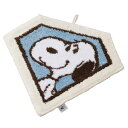 センコー スヌーピー アクセントマット ダイヤモンドB 約45× 40cm ブルー キャラクター snoopy 生誕 75周年 5008 送料無料