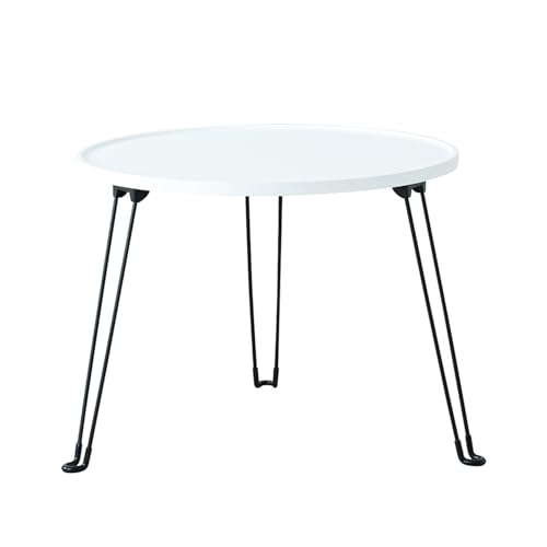 永井興産 サイドテーブル 丸 ホワイト 直径60cm×高さ46.5cm 木製 完成商品 セカンドサイドテーブル60 NK-352 送料無料