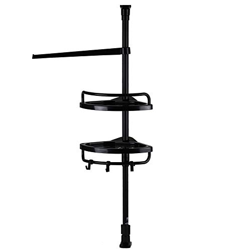 【BLKP】 パール金属(PEARL METAL) 突っ張り キッチンコーナー 棚 ラック 2段 収納 限定 ブラック BLKP 黒 A 送料無料