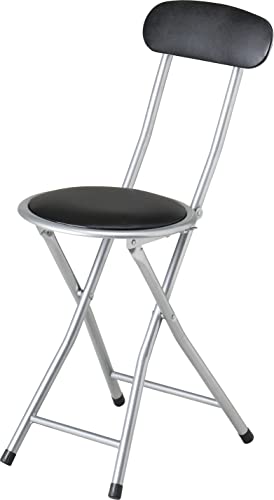 Legless Chairs - パール金属 椅子 イス チェア パイプイス 背付き 折りたたみ ブラック N-7872 送料無料