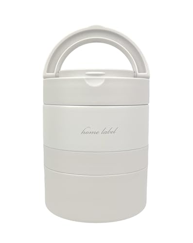 パール金属 連結式ランチジャー 480ml ステンレス製 ホームレーベル グレーホワイト DC-6010 送料無料