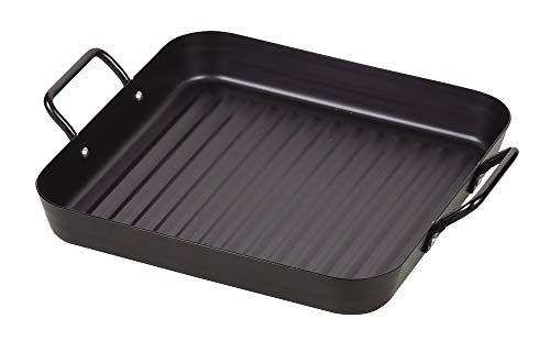 パール金属(PEARL METAL) グリルパン ブラック 25×25cm IHでもガスでも使える鉄製角型プレート ウェーブ HB-45 送料無料