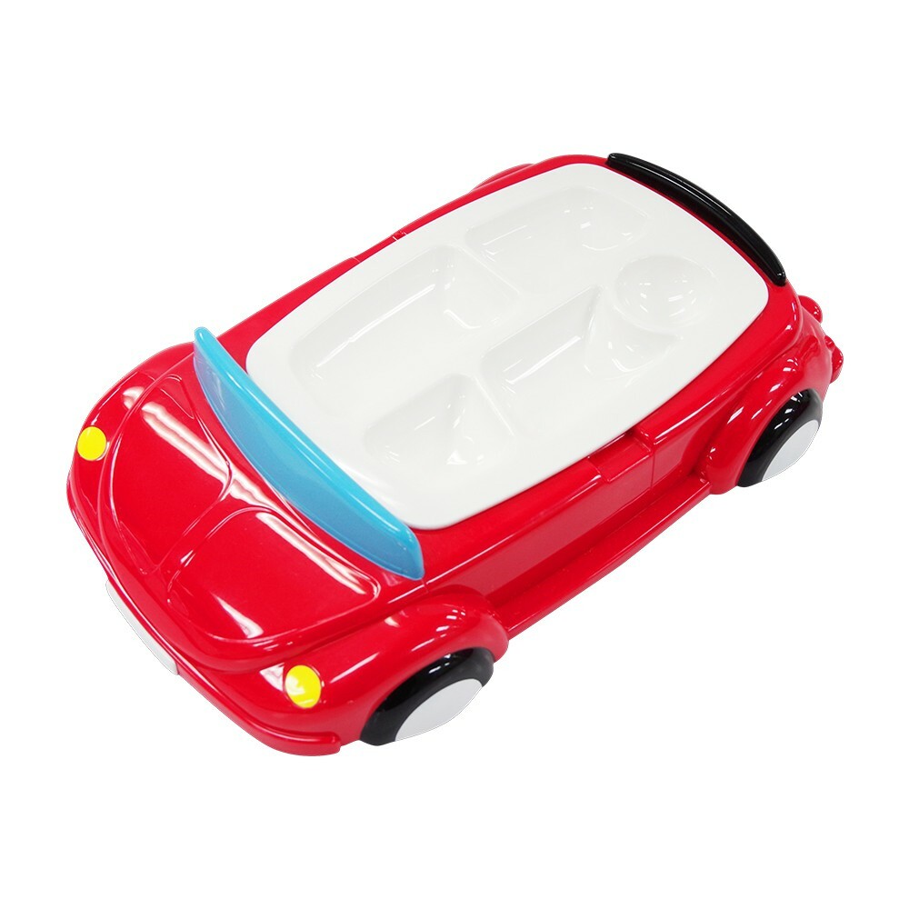 【送料無料】【あす楽対応】のりものランチプレートNEWじどうしゃレッド車お子様ランチ食洗機対応記念日お祝い小食食が細いおやつプレゼントパーティー誕生日ベビー幼児子ども向け食器子供用