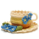 手芸キット かぎ針で編む お花のニットティーカップ アジサイ ハンドメイド 手作りキット 6001001(3)